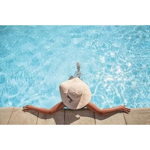 BSI Épuisette de surface pour piscine 140 cm - Démontable pour feuilles et insectes - Manche alu ergonomique