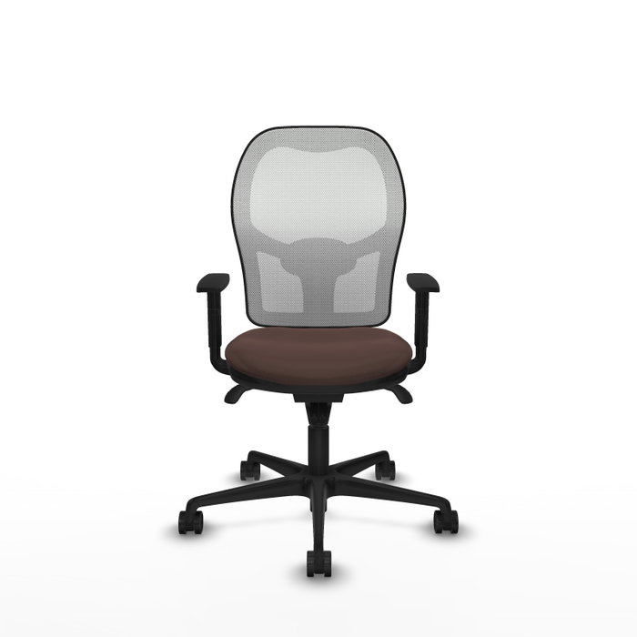Chaise de Bureau Piqueras y Crespo 1D036N0 Blanc Brun foncé