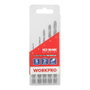 Workpro Jeu de 5 forets à tige hexagonale 1/4 po pour métal, ø2,00 - ø6,00 mm