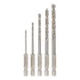 Workpro Jeu de 5 forets à tige hexagonale 1/4 po pour métal, ø2,00 - ø6,00 mm