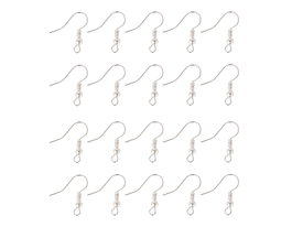 Innspiro Boucles d'oreilles métalliques crochet hippie ouvert argenté 20x18mm