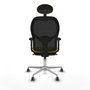Piqueras y Crespo Chaise de Bureau avec Appui-tête Jorquera 2D086G1 Jaune