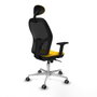 Piqueras y Crespo Chaise de Bureau avec Appui-tête Jorquera 2D086G1 Jaune