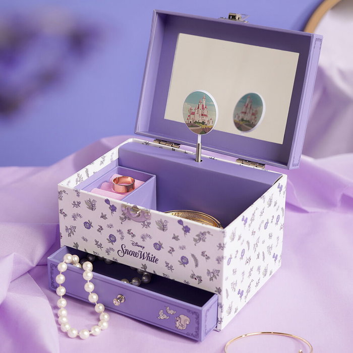 Disney Coffret à bijoux musical Blanche-Neige et les princesses - Mélodie et tiroir à souvenirs - Pour collectionneurs