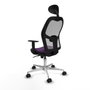 Piqueras y Crespo Chaise de Bureau avec Appui-tête Jorquera 1D086N1 Violet