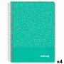 Cahier Imprex Vert A5 80 Volets (4 Unités)