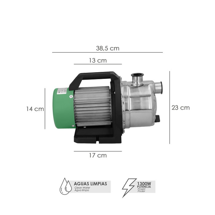 SATURNIA Pompe à eau de surface 1300W 83 Lt/min