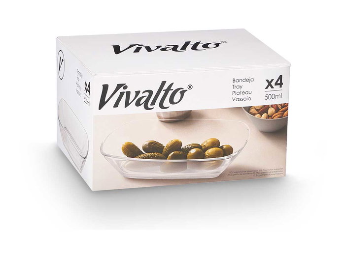 Vivalto Bandeja Aperitivo en Verre Transparent 19.5 x 14 cm (Set de 24) Vivalto Bandeja Aperitivo en Verre Transparent 19.5 x 14 cm (Set de 24)