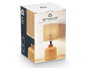 Giftdecor Lampe de Table Rond Effet Bois 14x20x14 cm Marron Céramique Métal Plastique IP20 (Set de 12)