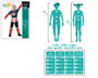Capitán Disguise Déguisement Enfant Superhéros Comics Costume 7-9 Ans - 4 Pièces Incluant Pantalon, T-shirt, Ceinture, Foulard et Masque