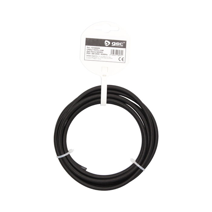 GSC Evolution Câble textile 2,5M (2x0.75mm) Negro GSC Evolution Câble textile 2,5M (2x0.75mm) Negro