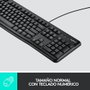 Logitech MK120 Combo Clavier et Souris USB Filaire - Clavier Résistant aux Éclaboussures, Pavé Numérique - Souris Optique Haute Définition - pour Windows