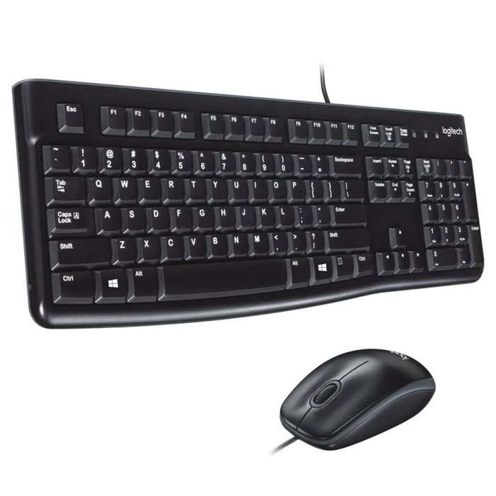 Logitech MK120 Combo Clavier et Souris USB Filaire - Clavier Résistant aux Éclaboussures, Pavé Numérique - Souris Optique Haute Définition - pour Windows Logitech MK120 Combo Clavier et Souris USB Filaire - Clavier Résistant aux Éclaboussures, Pavé Numérique - Souris Optique Haute Définition - pour Windows