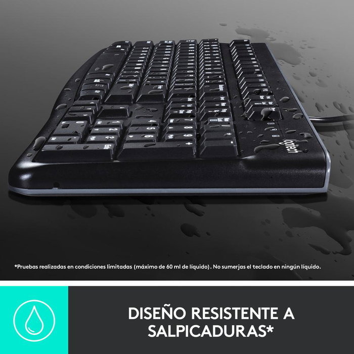 Logitech MK120 Combo Clavier et Souris USB Filaire - Clavier Résistant aux Éclaboussures, Pavé Numérique - Souris Optique Haute Définition - pour Windows Logitech MK120 Combo Clavier et Souris USB Filaire - Clavier Résistant aux Éclaboussures, Pavé Numérique - Souris Optique Haute Définition - pour Windows