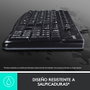 Logitech MK120 Combo Clavier et Souris USB Filaire - Clavier Résistant aux Éclaboussures, Pavé Numérique - Souris Optique Haute Définition - pour Windows