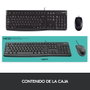Logitech MK120 Combo Clavier et Souris USB Filaire - Clavier Résistant aux Éclaboussures, Pavé Numérique - Souris Optique Haute Définition - pour Windows