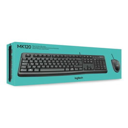 Clavier et Souris Optique Logitech MK120 Noir Espagnol Qwerty