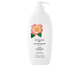 Byphasse Crème Douche Caresse Soin à la Rose Musquée, 1000 ml - Gel Douche Hydratant Parfumé pour le Corps