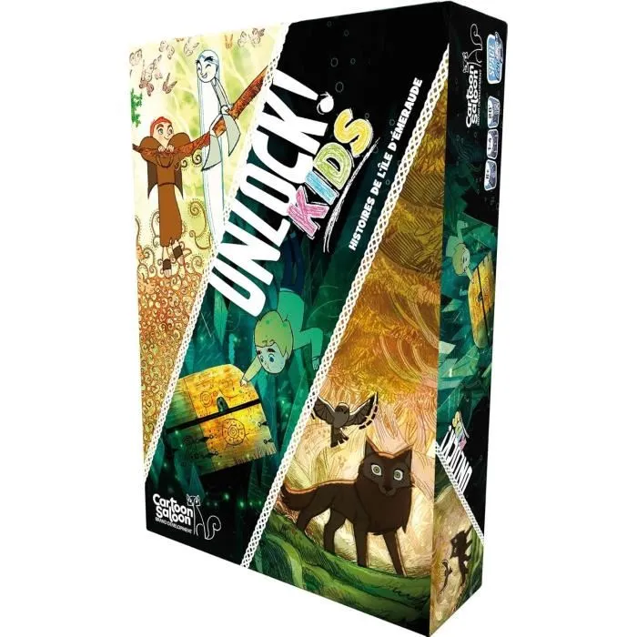 Asmodee Unlock! Kids : Histoires de l'île d'Emeraude - Jeu de société de réflexion pour enfants à partir de 8 ans, inspiré par Cartoon Saloon
