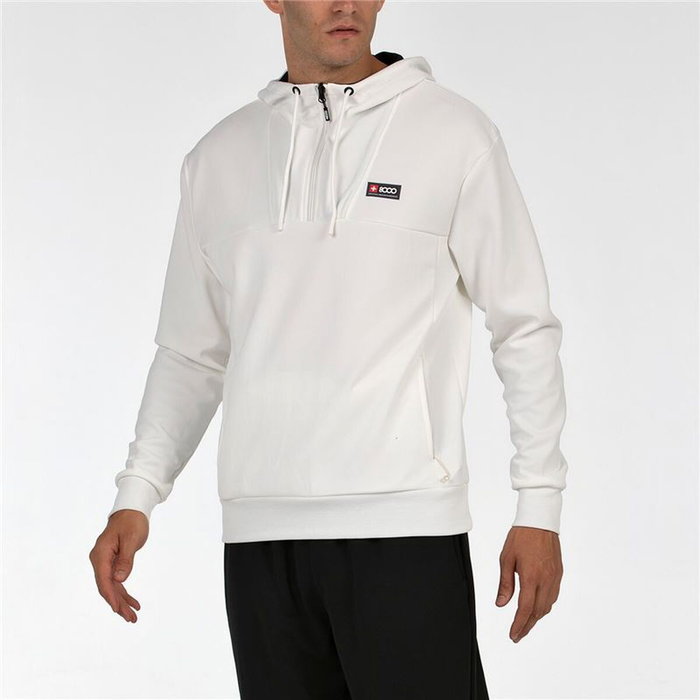 Sweat à capuche homme +8000 Esvein Blanc XS