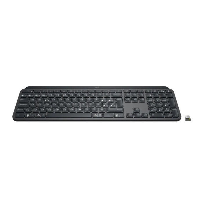Logitech MX Keys Wireless - Clavier sans fil Bluetooth rétroéclairé avec pavé numérique et recharge USB-C