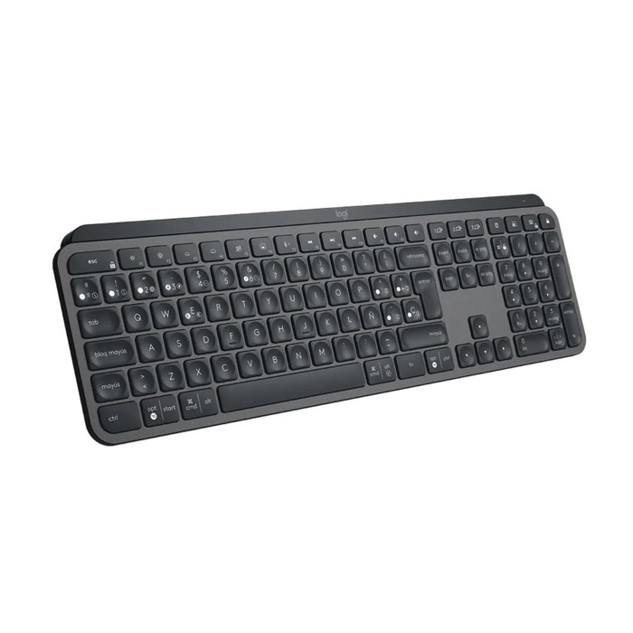 Logitech MX Keys Wireless - Clavier sans fil Bluetooth rétroéclairé avec pavé numérique et recharge USB-C