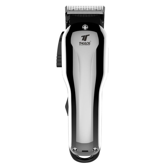 Thulos TH-CP111 Tondeuse à Cheveux Sans Fil avec Lame en Acier Inoxydable, Batterie Lithium 2000 mAh, 2 Vitesses, 4 Peignes Guide 3-13 mm Thulos TH-CP111 Tondeuse à Cheveux Sans Fil avec Lame en Acier Inoxydable, Batterie Lithium 2000 mAh, 2 Vitesses, 4 Peignes Guide 3-13 mm