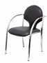 Piqueras Y Crespo Chaise Hellín en simili-cuir noir avec accoudoirs fixes