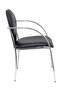 Piqueras Y Crespo Chaise Hellín en simili-cuir noir avec accoudoirs fixes