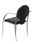 Piqueras Y Crespo Chaise Hellín en simili-cuir noir avec accoudoirs fixes