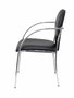 Piqueras Y Crespo Chaise Hellín en simili-cuir noir avec accoudoirs fixes