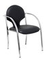 Piqueras Y Crespo Chaise Hellín en simili-cuir noir avec accoudoirs fixes
