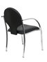 Piqueras Y Crespo Chaise Hellín en simili-cuir noir avec accoudoirs fixes