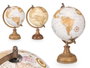 Giftdecor Globe Terrestre 15 cm Multicolor en Bois Plastique et Métal - Modèle Assorti (Set de 8)