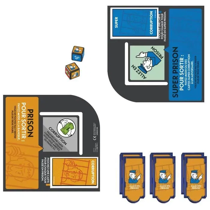 Monopoly Extension Allez en prison, pour le jeu classique, rend les parties plus amusantes et rapides, jeu de société, 2 à 6 joueurs, 8 ans et plus, 40 min