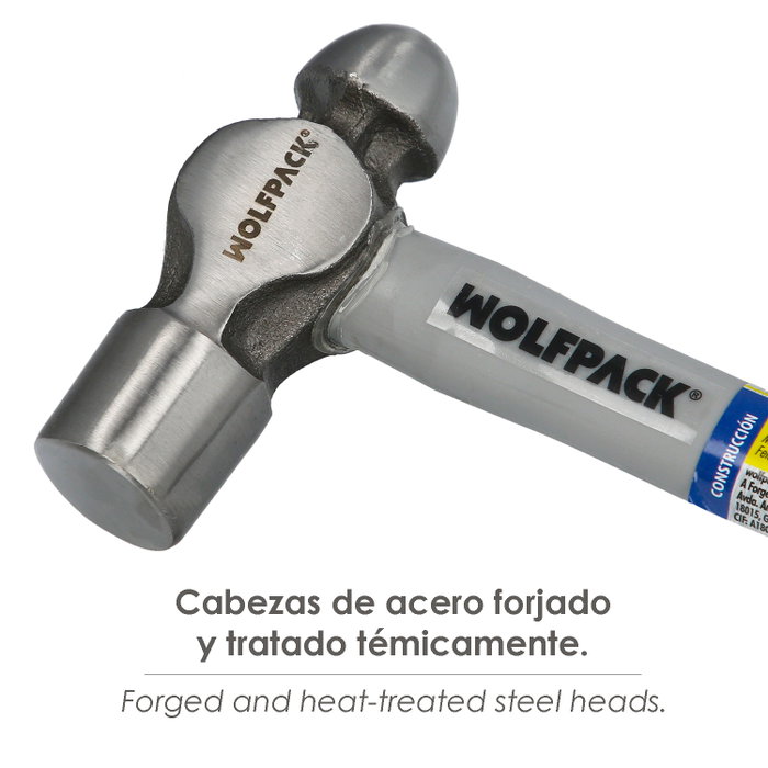 WOLFPACK LINEA PROFESIONAL Marteau à panne 500g avec manche en fibre de verre