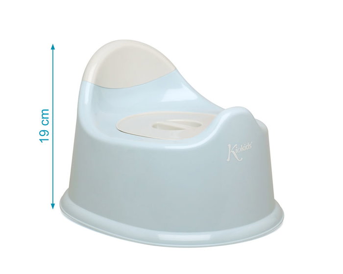 KioKids Orinal Infantil Petits moments - Pot enfant bleu avec couvercle et anse en polypropylène - Apprentissage de la propreté dès 24 mois