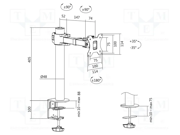 LOGILINK BP0104 Attache pour Moniteur 17-32 pouces