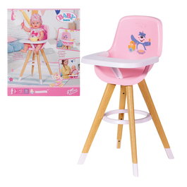 Zapf Creation Baby Born - Chaise haute pour poupée avec pattes en bois - Jouet pour enfants dès 3 ans - Réf. 829271