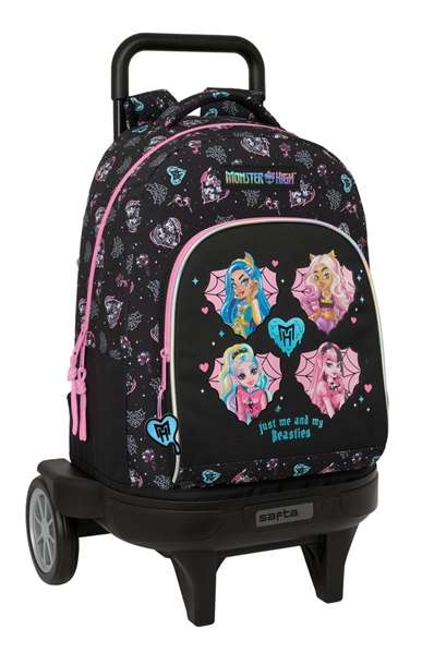 Safta Monster High Mochila compacte avec roues Evolutive Extension 33x45x22cm Safta Monster High Mochila compacte avec roues Evolutive Extension 33x45x22cm