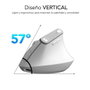 Subblim Nature Vertical Ergo Dual Souris sans fil ergonomique Bluetooth 2.4GHz 4000 DPI Blanc