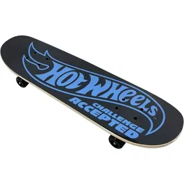 Stamp Skateboard STAMP - Skateboard 28 x 8 - Hot Wheels, 28"x8" avec plateau en érable 9 couches et roues PVC 50mm, design Hot Wheels double face