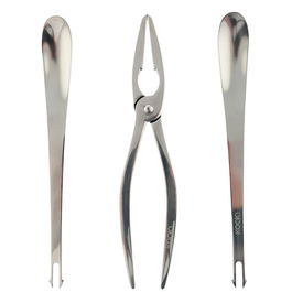 Ensemble pour fruits de mer Koala Eco Métal 20 x 2,3 x 2 cm 3 Pièces