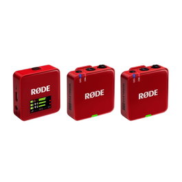Rode Wireless Go III Rouge - Microphone sans fil compact double canal 2,4 GHz avec enregistrement 32 bits