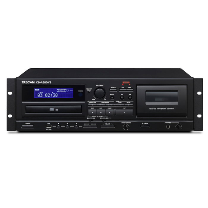 TASCAM CD-A580 V2 Lecteur Enregistreur CD Cassette USB avec Entrée/Sortie RCA et Télécommande TASCAM CD-A580 V2 Lecteur Enregistreur CD Cassette USB avec Entrée/Sortie RCA et Télécommande