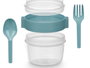 Leknes Lot de 4 Boîtes de Rangement Couverts Plastique 800 ml Assorties 12x14x10 cm (Set de 18)