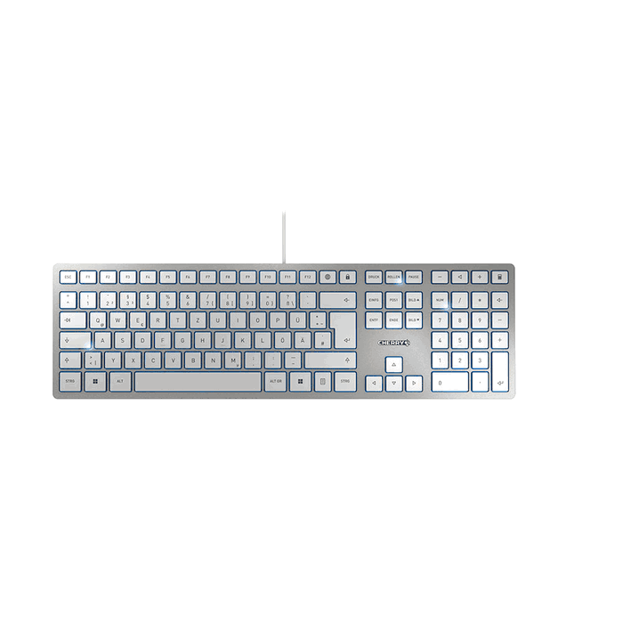 Cherry KC6000S / JK-1600DE-1 Clavier à membrane USB filaire argent, allemand QWERTZ Cherry KC6000S / JK-1600DE-1 Clavier à membrane USB filaire argent, allemand QWERTZ