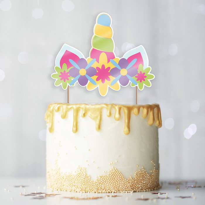 Party Time Set de 2 Décorations de Licorne pour Gâteaux Party Time Set de 2 Décorations de Licorne pour Gâteaux