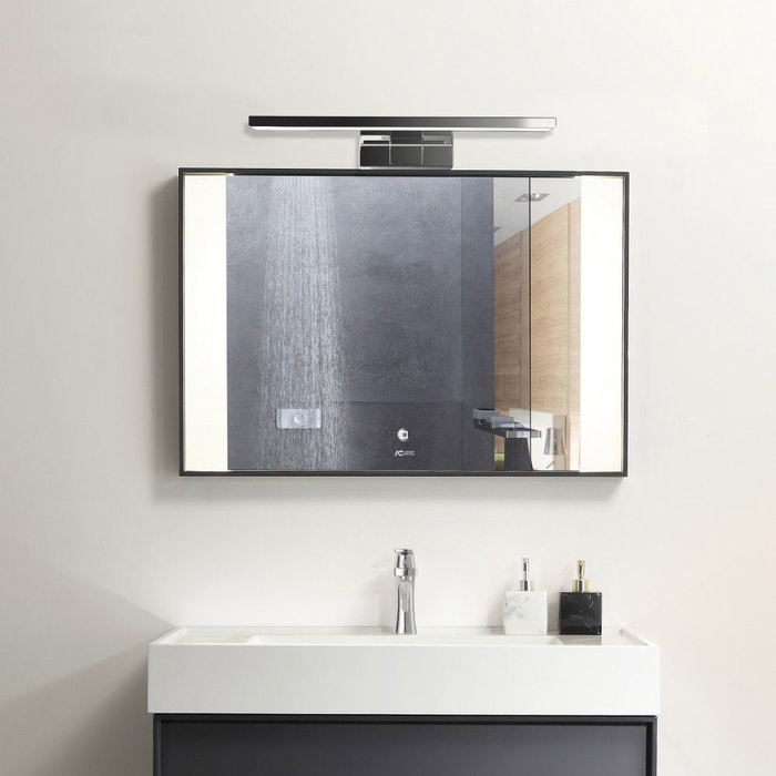 EDM Lampe murale LED 8W 4000K 800lm Lumière du jour Aluminium ABS IP44 40cm