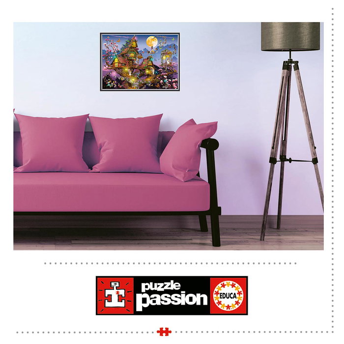 Educa Puzzle 500 pièces Casa De Las Hadas 19554 | Château des Fées avec colle FixPuzzle